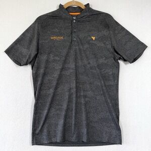 Macade Polo Shirt Mens Small Golf Concept Camo Performance Slim Fit Logo Grey